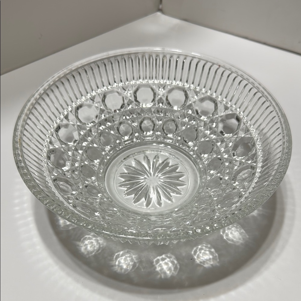 Vintage Indiana Glass Windsor Elegant Clear Glass Bowl